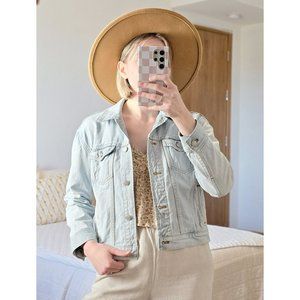 Madewell Light Wash Crop Boxy Denim Jacket XS